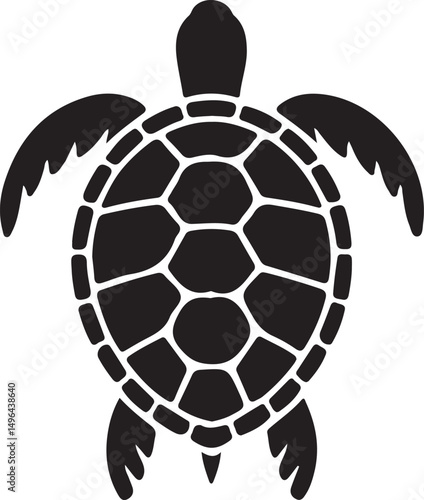 Black Turtle Silhouette Vector Pack 2