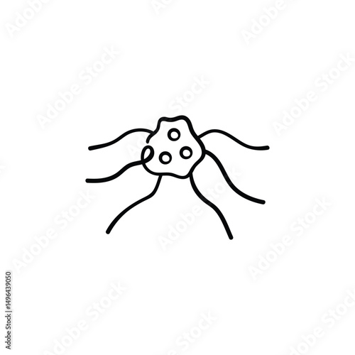 Multiple Sclerosis Line Style Icon Design

