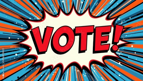 Wallpaper Mural Vote in the upcoming election usa graphic design vibrant colors bold typography civic engagement Torontodigital.ca