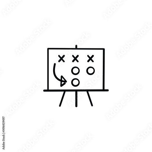 Rugby Strategy  Line Style Icon Design