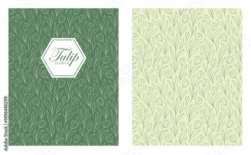  Tulip line drawing vector file for packaging design, fabric printing, wallpaper, book covers, printed materials, wrapping and accessories. The file can be customized for your work.
