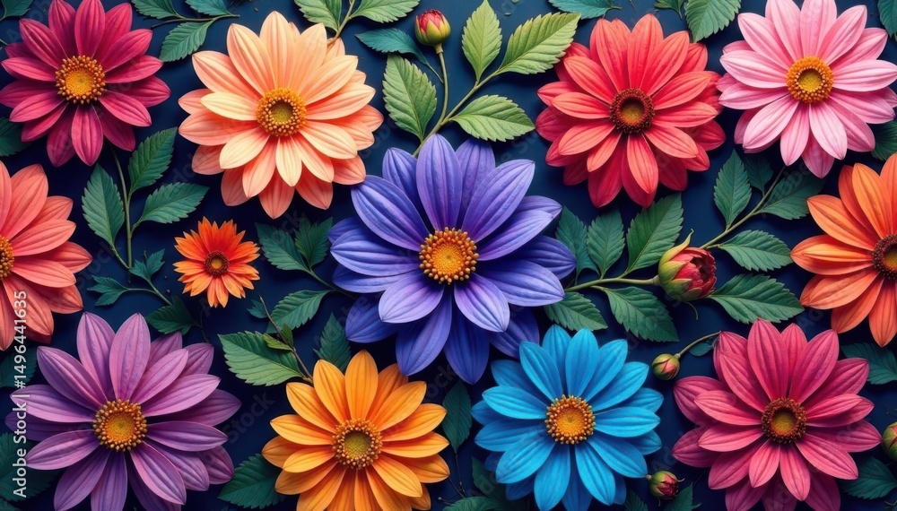 Intricate, flowing blossoms forming a continuous pattern , blossom, repeat Intricate, flowing blossoms forming a continuous pattern , blossom, repeat