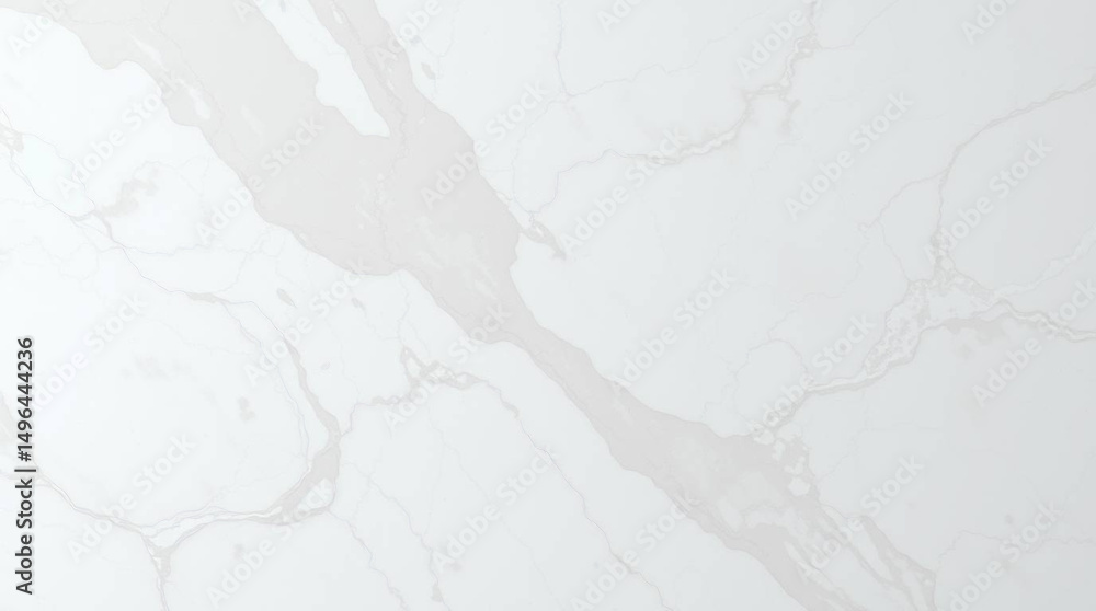 Fototapeta premium Seamless White Marble Texture with Soft Grey Veins, Polished Finish – Luxury Interior Background in Ultra HD