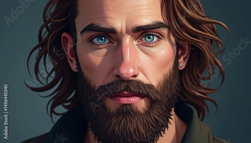 portrait of a young man with a beard