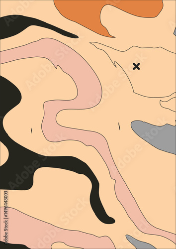 Abstract Treasure Map 