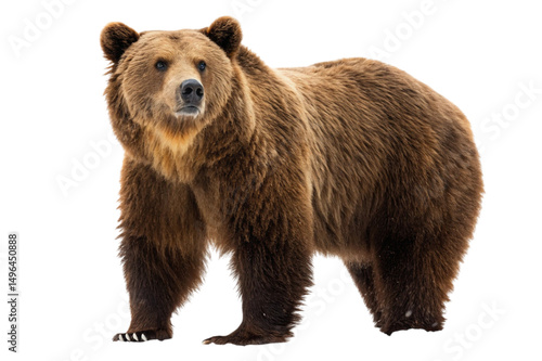 Wallpaper Mural brown bear isolated on white Torontodigital.ca