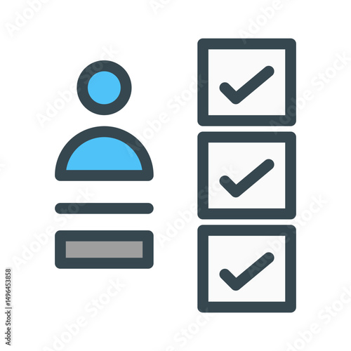 prospective employee skills. This is a vector single icon with a filled outline style. Suitable for any purpose, such as website design, mobile app design, logo design, pattern design, etc.