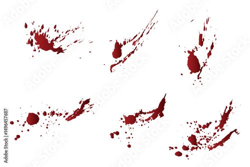 Vector set of red blood background