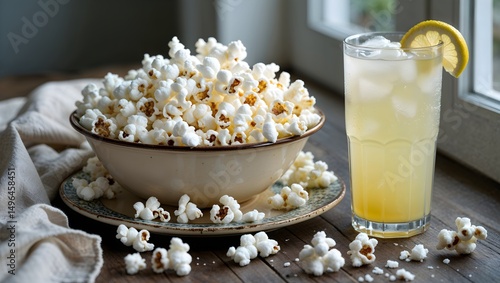 Wallpaper Mural The Perfect Movie Night Homemade Popcorn and Refreshing Lemonade Torontodigital.ca