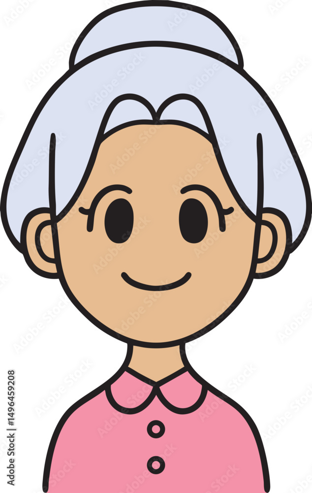 Obraz premium Woman Icon Profile Avatar in Casual Clothes Recolorable