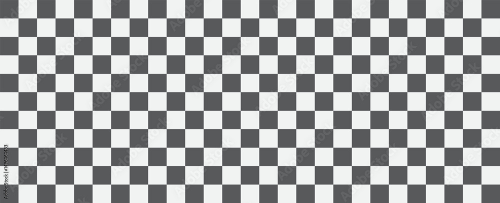 Fototapeta premium Black and white checkered pattern, Checkerboard seamless pattern. vector