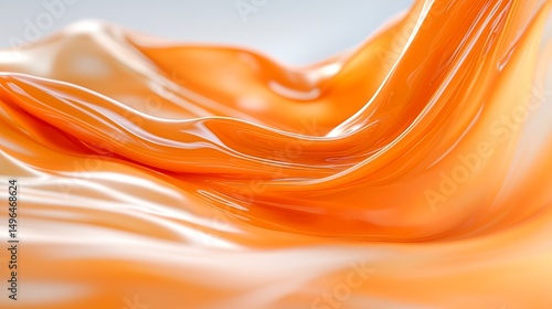 Orange Fabric Flowing Abstract