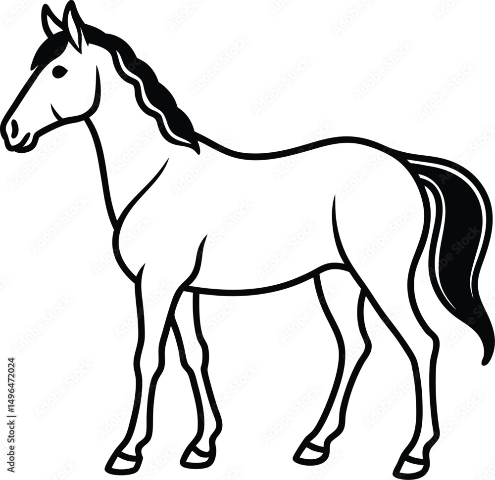 Fototapeta premium horse vector illustration