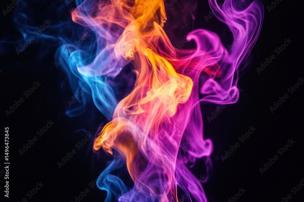 Colorful fire flames dance and swirl against a dark background in a mesmerizing display of light and movement, Colorful fire flame on dark black background, Photo seamless ing Colorful fire flames dance and swirl against a dark background in a mesmerizing display of light and movement, Colorful fire flame on dark black background, Photo seamless ing