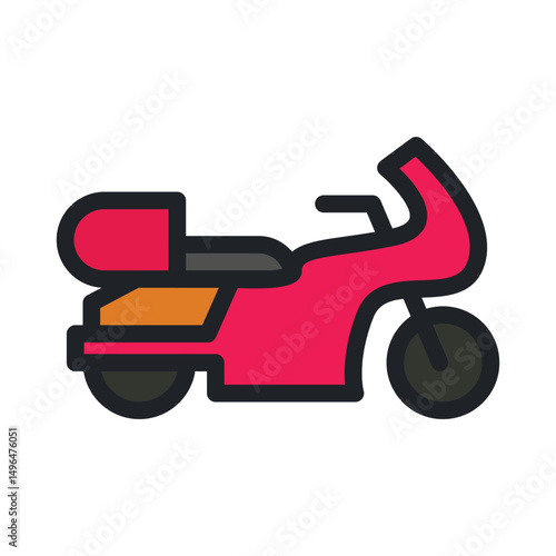 touring motorcycle icon