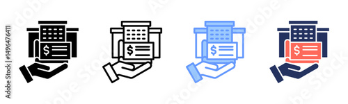 Business Grants icon sheet multiple style collection