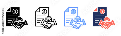 Private Equity icon sheet multiple style collection