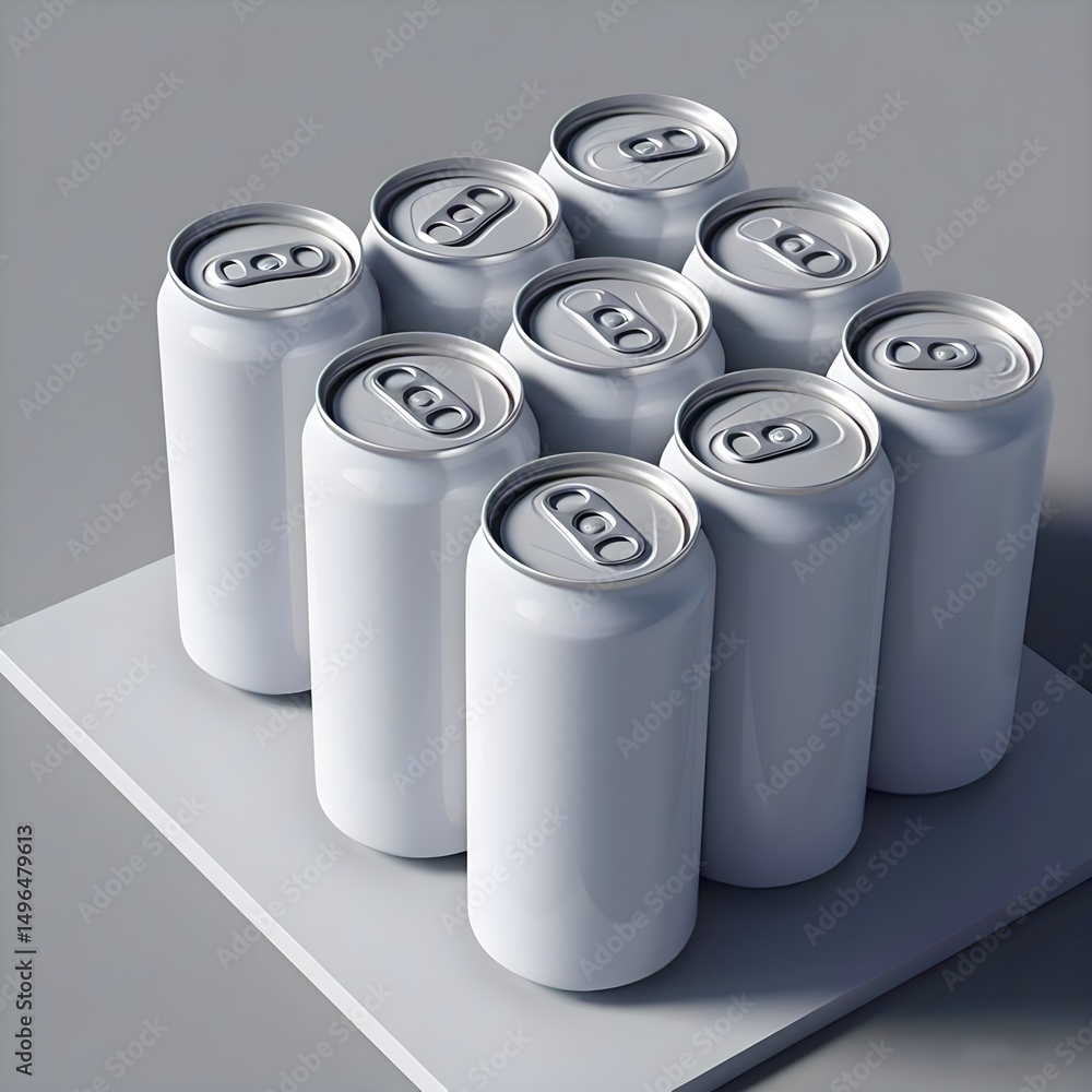 3d render of a soda can packaging mockup on table 3d render of a soda can packaging mockup on table