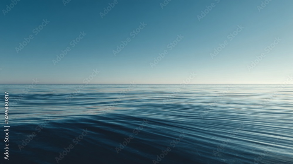 Obraz premium Calm ocean waves seaside nature photography tranquil environment wide-angle view serenity concept