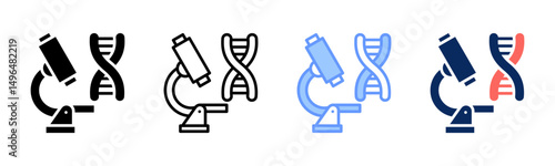Biologist icon sheet multiple style collection