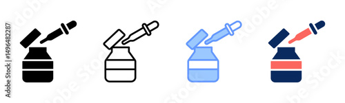 Medicine icon sheet multiple style collection