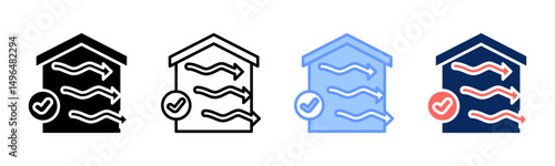 Air Flow icon sheet multiple style collection