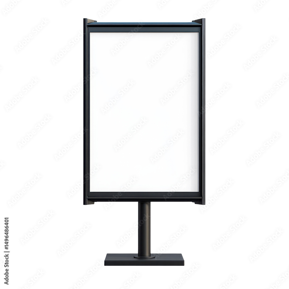 Isolated outdoor menu advertising stand with blank display ready for promotional use, Menu outdoor advertising stand isolated on Transparent background Isolated outdoor menu advertising stand with blank display ready for promotional use, Menu outdoor advertising stand isolated on Transparent background