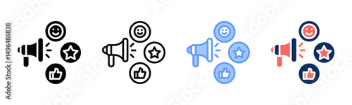 Experiential icon sheet multiple style collection