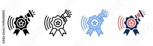 Brand Awareness icon sheet multiple style collection