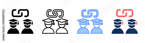 Alumni icon sheet multiple style collection