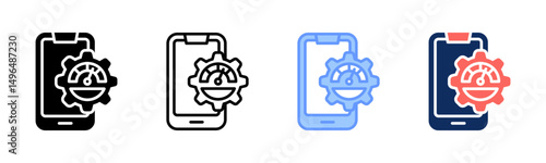 Mobile Optimization icon sheet multiple style collection