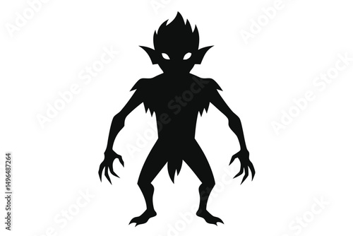 halloween vector illustration of a silhouette of a wolf