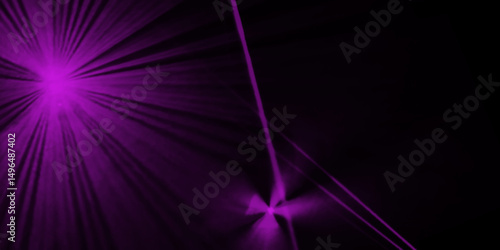 Lens flare effect on black background. Dark Purple vector backdrop with long lines. Modern abstract illustration with gradient. Elegant background for a brand 