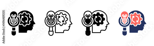 Critical Thinking icon sheet multiple style collection