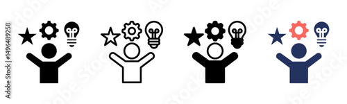 Competency icon sheet multiple style collection