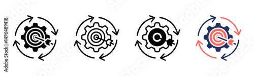 Effectiveness icon sheet multiple style collection