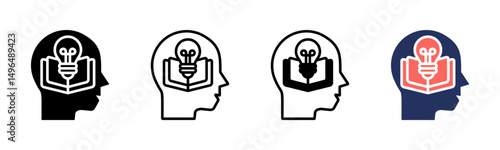 Knowledge icon sheet multiple style collection