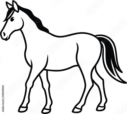 Wallpaper Mural vector illustration of a horse Torontodigital.ca