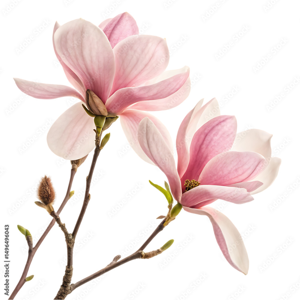 Obraz premium Pink Magnolia Blossoms: Spring Flowers