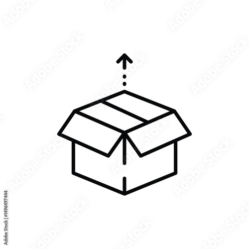 unboxing icon design template isolated