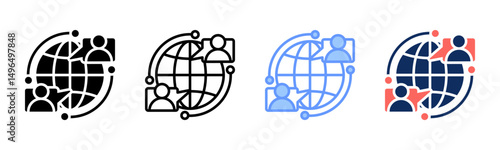 Global Communication icon sheet multiple style collection