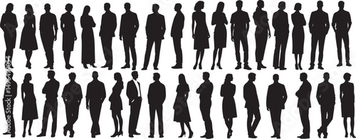 Group of People Silhouette Vector Illustration | Free Download & High-Quality Design