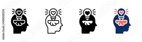 Emotional Intelligence icon sheet multiple style collection
