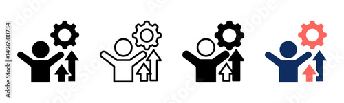 Self Motivation icon sheet multiple style collection
