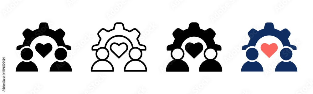 Relationship icon sheet multiple style collection Relationship icon sheet multiple style collection