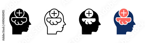 Positive Thinking icon sheet multiple style collection