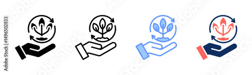 Sustainable icon sheet multiple style collection