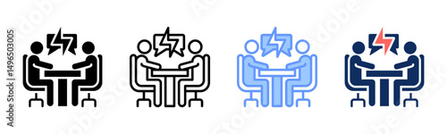 Conflict icon sheet multiple style collection