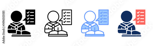 Accountability icon sheet multiple style collection