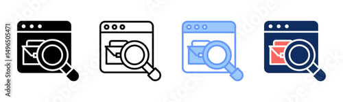 Job Search icon sheet multiple style collection